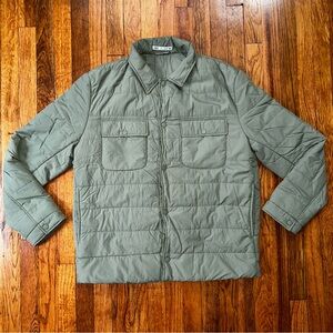 Zara men’s puffer jacket | large | olive green